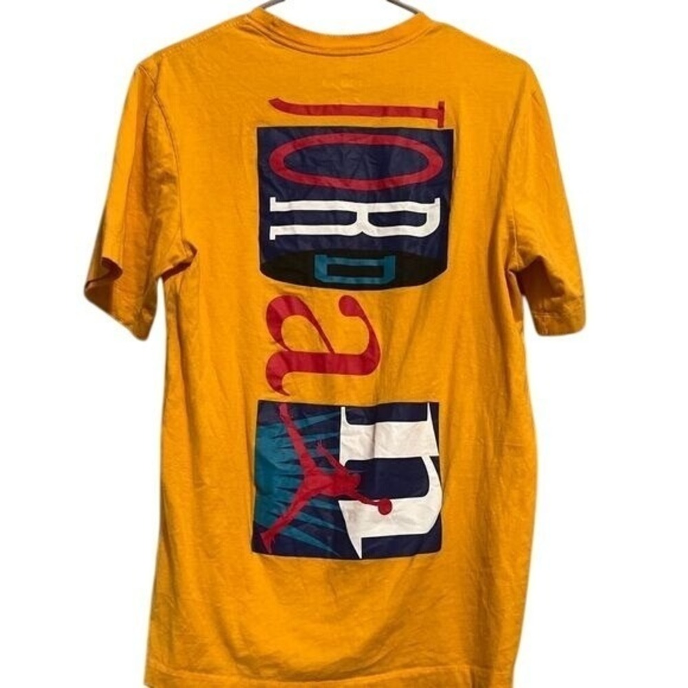 Men's Air Jordan Graphic T-Shirt -Size Small, Mustard Yellow, Retro Jumpman Logo